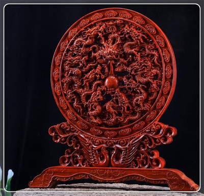 熠鼎閣【龍鳳呈祥】非洲花梨木工藝品 融合藝術、風水與健康的匠心之作
